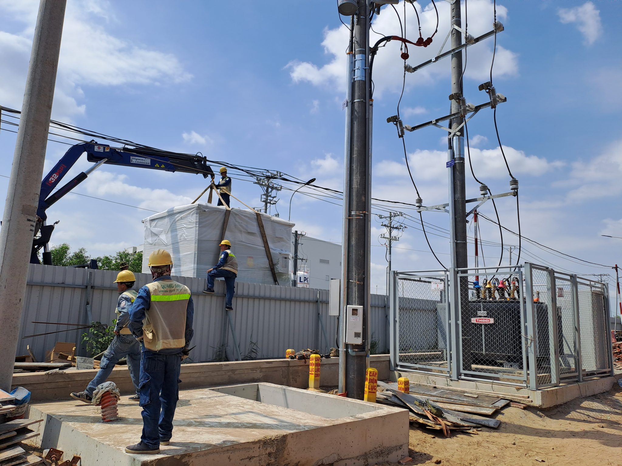Thi công trạm biến áp Quanganhcons Xây dựng trạm biến áp tại Quanganhcons